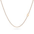 Bold Alphabet Letter Initial Charm Necklace in Rose Gold Tone